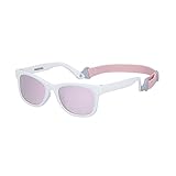 PIKACOOL Klassische Babysonnenbrille mit Gurt UV400-Schutz Geeignet für Jungen und Mädchen im Alter 0-24 Monate, Weiß