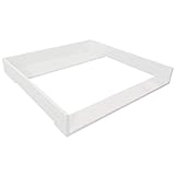 Puckdaddy Wickelaufsatz Espen – 80x78x10 cm, Wickelauflage aus Holz in Weiß, hochwertiger Wickeltischaufsatz passend für IKEA Malm Kommoden, inkl. Montagematerial zur Wandbefestigung