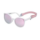 PIKACOOL Katzenauge Baby Sonnenbrille mit Gurt UV400-Schutz, Geeignet für Jungen und Mädchen im Alter von 0-2 Jahren, Schwarz