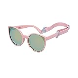 PIKACOOL Katzenauge Baby Sonnenbrille mit Gurt UV400-Schutz, Geeignet für Jungen und Mädchen im Alter von 0-2 Jahren, Weiß