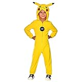 Amscan - Kinderkostüm Pikachu, Fleece-Jumpsuit mit Kapuze, Pokemon, Motto-Party, Karneval