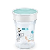 NUK Magic Cup Trinklernbecher | auslaufsicherer 360°-Trinkrand | 8+ Monate | BPA-frei | 230 ml | Koala/ Schildkröte (weiß)