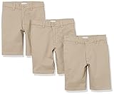 Amazon Essentials Jungen Woven Flat-Front Khaki Shorts