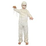 Morph Mumie Kostüm für Kinder, Ägypten Karneval und Halloween Verkleidung Jungen und Mädchen - L (134- 146cm)