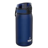 ion8 Auslaufsichere Kinder Trinkflasche, BPA-frei, Navy Blau, 400ml