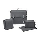 Maxi-Cosi Modern Bag, Praktische Wickeltasche mit Vielen Extras, Thermobox, Wickelunterlage, Thermobox, Kulturtasche, Baby-Tasche, Windel-Tasche, Essential Black (schwarz)