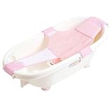 MaNMaNing Verstellbarer vielseitiger Komfort-Badesitz für Babys rutschfeste Keil Wickelauflage (Pink, One Size)