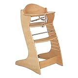 roba Treppenhochstuhl 'Chair Up ', mitwachsender Hochstuhl für Babys & Kinder, Kinderhochstuhl Holz, natur