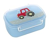 SIGIKID 25200 Brotzeitbox Traktor Brotzeitbox BPA-frei Mädchen und Jungen Lunchbox empfohlen ab 2 Jahren blau/rot