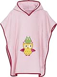 Playshoes Mädchen Frottee-Poncho Eule 340059, 14 - Rosa, S (bis ca. 4 Jahre)