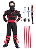 Seawhisper Ninja Kostüm Kinder Junge Schwert Faschingskostüme Karnevalskostüm Kinderkostüme Halloween 98 104 110 116 122 128 134 140