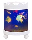 Trousselier - Regenbogenfisch - Nachtlicht - Magisches Karussell - Ideales Geburtsgeschenk - Farbe Holz weiß - animierte Bilder - beruhigendes Licht - 12V 10W Glühbirne inklusive - EU Stecker