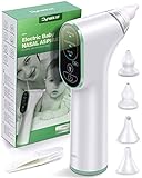 Nasensauger Baby Elektrisch DynaBliss Nasensaug Baby Staubsaug USB Aufladen Medizinisches Silikon mit 3 Saugstärken und 4 Größen Silikon Tipps Tragbar