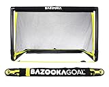 BazookaGoal Original-Fußballtor, Outdoor / Indoor-Set mit massivem Rahmen – Pop-up Aufklapptor mit 1,20 x 0,75 m