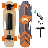 Nesaila 70cm(27') Elektro Skateboard mit Drahtloser Bluetooth Fernsteuerung, Elektro Scooter longboard E-Skateboard für Erwachsene Jugendliche, 7-lagiges Ahorn| 350W Motor| Max. Geschwindigkeit 20km/h