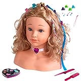 Theo Klein 5240 Princess Coralie Make-Up and Hairdressing Head 'Sophia' I With Hair clips , Make - up and lots of further Accessories I for Children Aged 3 Years and up