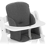 Hauck Sitzverkleinerer Cosy für Hochstuhl Alpha und Beta - weiches Sitzkissen mit Anti-Rutsch-Beschichtung und hoher Rückenlehne (Jersey Charcoal)