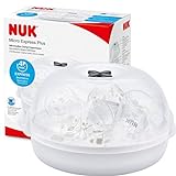 NUK Micro Express Plus Mikrowellen Sterilisator für Babyflaschen, 4 Babyflaschen & Zubehör, schnell, effektiv & gründlich