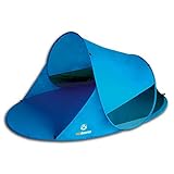 outdoorer Pop up Strandmuschel Zack II blau - Wurf-Strandmuschel mit UV-Schutz 60, Sonnenzelt als Schattenspender am Strand …