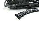 10 Meter Flexibler Kantenschutz PVC schwarz mit Metalleinlage zuschneidbar Profiware