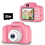 YORKOO Spielzeuge für 3-6 Jahre Aktualisieren Sie die Selfie-Kamera für Kinder HD 1080P Fotoapparat Kinderkamera Videokamera Silikon Kindergeschenke Rosa