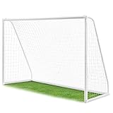 ArtSport Fußballtor 300 x 200 cm - Fussballtor mit Klicksystem für Garten in Weiß - Stabiles Fußball Tor inklusive Netz & Tragetasche