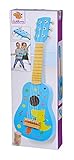 Eichhorn – Gitarre für Kinder – blaue Kindergitarre, stimmbare Saiten, Holzspielzeug, mit Dino, Holzgitarre für Jungen und Mädchen ab 3 Jahren