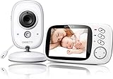 ORRETTI V8 Babyphone mit Kamera mit EXTRA Akku - LCD-Bildschirm, VOX, Nachtsicht, Temperaturüberwachung, Schlaflieder, Gegensprechfunktion Video-Babyphone (V8)