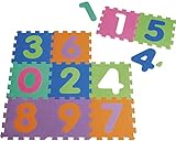 Playshoes 308744 - Puzzlematte für Babys und Kinder, Zahlen 0-9, Spielmatte Spielteppich, Schaumstoffmatte, 10-teilig