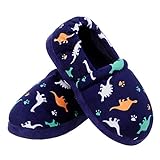 MIXIN Kinder Hausschuhe Warm Jungen Pantoffeln für Kleinkind Outdoor Indoor Schuhe Blau EU 25 26