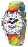 Twistiti Pädagogische Uhr für Kinder, Zifferblatt mit Tiersymbolen, Zeitmarkierungen, wasserdicht 50M, nachleuchtend, Easy-Clip Uhrenarmband