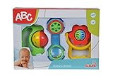 Simba 104018066 - ABC 3-teiliges Baby Rassel, bewegliche Teile, 7-13cm, Babyspielzeug, ab 3 Monaten