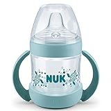 Nuk Nature Sense Trinklernflasche, Auslaufsicher, Extra Breite & Weiche Trinktülle, 6-18 Monate, BPA-frei, 150ml, Grün