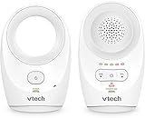 VTech Digitales Audio-Babyphon DM1111 – DECT-Technologie, Geräuschpegelanzeige, Gürtelclip u. v. m. – Mit Eltern- und Babyeinheit || keine Standby-Funktion.