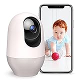 Nooie Babyphone mit Kamera, Haustier WLAN IP Überwachungskamera innen 1080P Kamera, Bewegungs- und Geräuscherkennung Nachtsicht Zwei Wege Audio arbeitet mit Alexa, IOS/Android