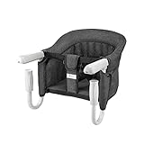 Tischsitz Faltbar Babysitz Baby Hochstuhl Sitzerhöhung für zu Hause und Unterwegs mit Transporttasche (Tischsitz Schwarz)