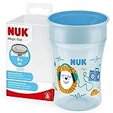 NUK Magic Cup Trinklernbecher | 8+ Monate | 230 ml | auslaufsicherer 360°-Trinkrand | BPA-frei | blauer Igel