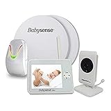 BABYSENSE SET Babyphone mit Sensormatten und Kamera: Babysense Video V35 Babyphone + Bewegung & Atmungsüberwachung. Kompletter Set zur Überwachung Ihres Kindes