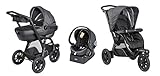 Chicco Trio Activ3 Kinderwagen 3 in 1 Modulares Baby Travel System mit Kit Car, 3-Rad Kinderwagen, Kinderwagenaufsatz und Babyschale Gruppe 0+, mit klappbarem, kompaktem Verschluss
