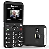 Easyfone Prime-A7 Seniorenhandy ohne Vertrag mit großen Tasten, 2,0-Zoll-HD-IPS-Display, SOS Notruftaste mit GPS, 1500mAh Akku mit Ladestation (Schwarz, GSM)