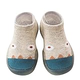 Weiche Sohle Babyschuhe Lauflernschuhe Anti-Rutsch Warme Hausschuhe Socken Bodensocken Wintersocken Schuhe für Baby Junge Mädchen Atmungsaktiv Krabbelschuhe Indoor Socken Schuhe Stricken