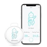 Sense-U Smart Baby Monitor - Babyphone verbindet Sich direkt mit Ihrem Smartphone und verfolgt die Bewegung, Schlafposition und Gefühlstemperatur Ihres Babys(grün)