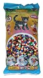 Hama Perlen 205-67 Bügelperlen Beutel mit ca. 6.000 bunten Midi Bastelperlen mit Durchmesser 5 mm im Volltonfarben Mix, kreativer Bastelspaß für Groß und Klein