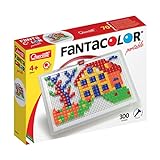 Quercetti - Fanta Color Tragbares großes Kompositionsspiel, Mehrfarbig, 300 Teile, 0954, 3 - 6 Jahre