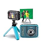 VTech Kidizoom Video Studio HD blau – Kinderkamera mit Greenscreen, Stativ, Effekten, Selfielinse und vielem mehr – Für Kinder von 5-12 Jahren, único
