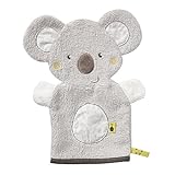 Fehn 064186 Waschhandschuh Koala / Waschlappen mit Tiermotiv für fröhlichen Badespaß, für Babys und Kinder ab 0+ Monaten