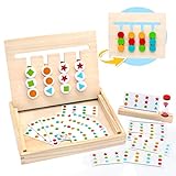 Symiu Montessori Spielzeug Holzpuzzle Sortierbox Kinder Lernspielzeug Brettspiel Pädagogisches Spielzeug Denkspiele mit Sanduhr Geschenk Spiele ab 3 4 5 Jahren Alte Jungen Mädchen, (MEHRWEG)