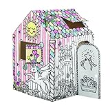 Fellowes Bankers Box Karton Spielhaus für Kinder Basteln Malerei Einhorn Haus – 100% recycelbar – FSC Zertifiziert – Weiß