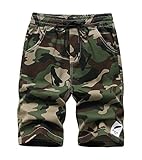 LAUSONS Camouflage Shorts für Jungen Cargo Shorts Kinder Sommer Bermuda Kurze Hosen Freizeithose