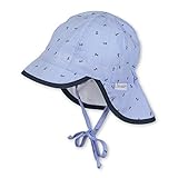Sterntaler Schirmmütze für Jungen mit Bindebändern, Nackenschutz und Anker-Motiv, Alter: 18-24 Monate, Größe: 51, Blau